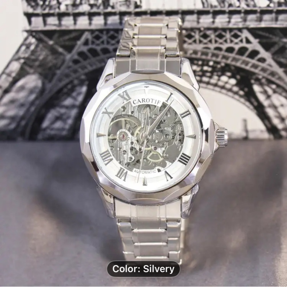 New Silver Automatic Men's Watch
